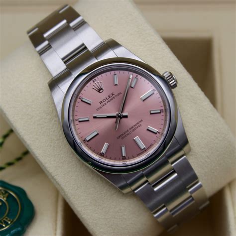 rolex mit pinkem zifferblatt|rolex oyster steel watch.